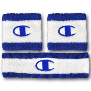 Made in the USA Striped Retro Sweatband Set with Embroidery
