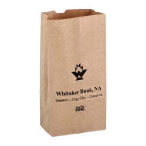 Natural Kraft Paper Popcorn Bag - 2 lb - Flexo Ink