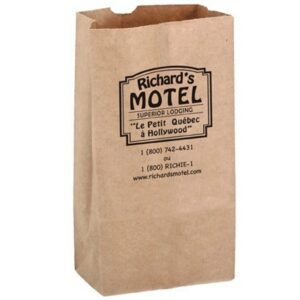 Natural Kraft Paper SOS Grocery Bag - 10 lb - Flexo Ink