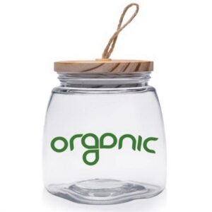 64 oz. Glass Candy Jars with Suction Wooden Lid