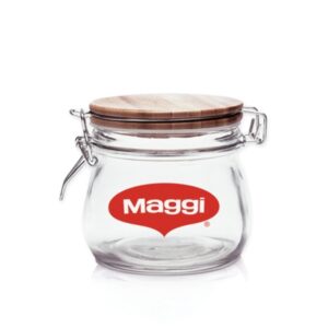 16 oz Glass Candy Jars with Wire Wooden Lids