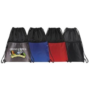 Drawcord Backpack With Zipper Pocket