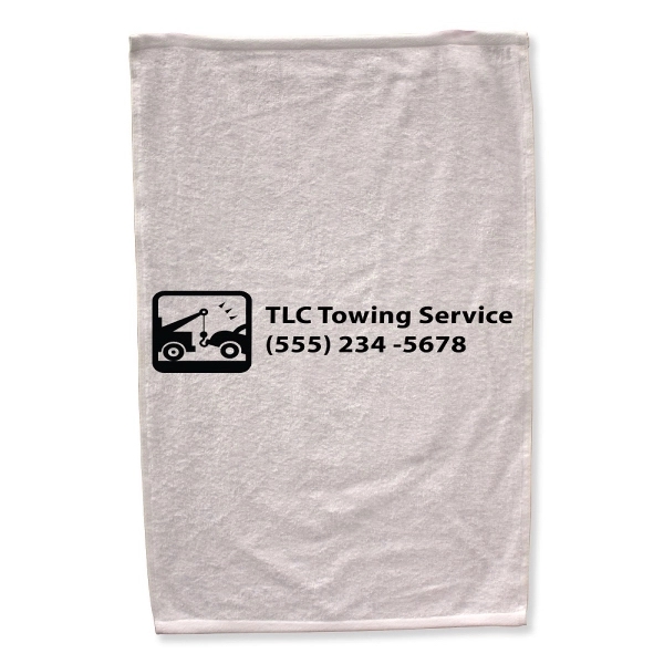 16" x 25" Golf/Sports Velour End Hem Dobby Towel