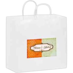 White Kraft Carry-Out Bags in CMYK - Color Evolution