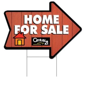 Custom Cut 4mm Coroplast™ Sign (Arrow) with H Frame