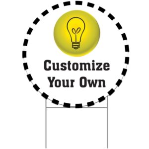 Custom Cut 4mm Coroplast™ Sign (Custom) with H Frame