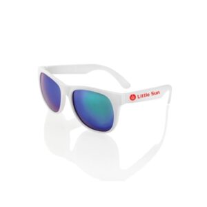 Color Lens Sunglasses with White Frames