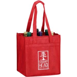 Wine Tote - 6 Bottle Bag - Screen Print