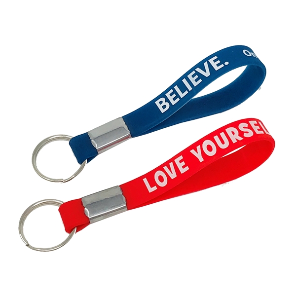 1/2" Silicone Wristband Key Tags