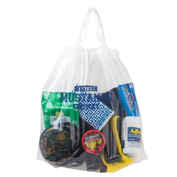 Crystal Clear Poly-Draw Tape Bag- Flexo