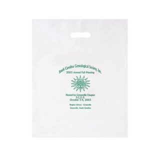 Patch Handle Reinforced Plastic Die Cut Bag - Flexo Ink