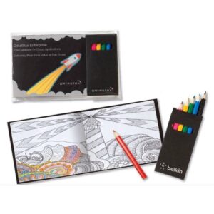 Custom Design Cover Adult Coloring Books andamp; 6-Color Pencils