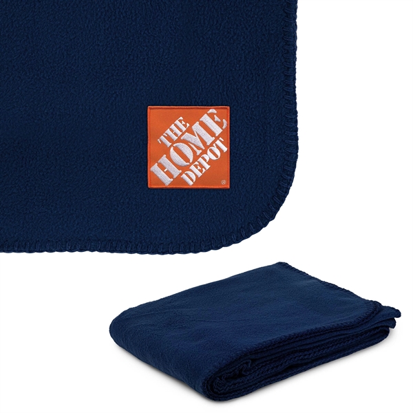 260g Anti-Pill Embroidered Fleece Throw Blanket 50" x 60"