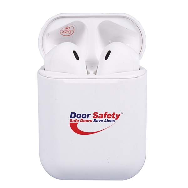 Wireless Earbuds w/ Custom Imprint andamp; Charging Case Earphones