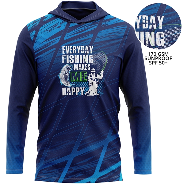 Unisex 170 GSM Sunproof SPF 50+ Long Sleeve T Shirt Hoodie