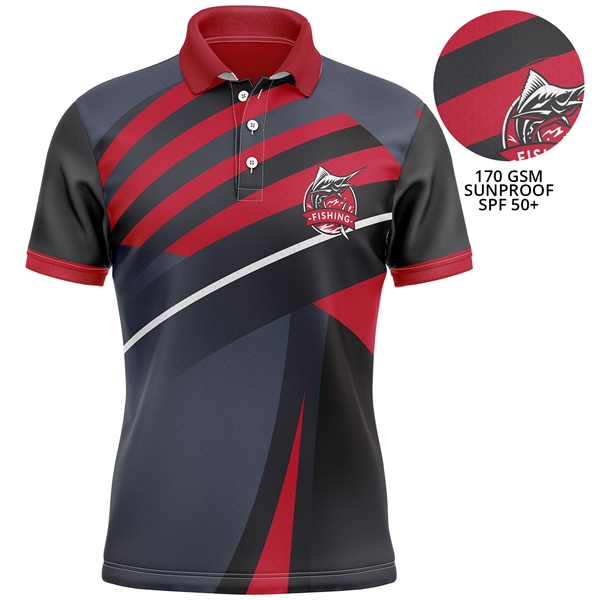 Unisex 170 GSM Sunproof Breathable Fishing Polo Shirt