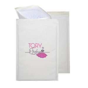 White Kraft Padded Mailer - DIGITAL SPLASH