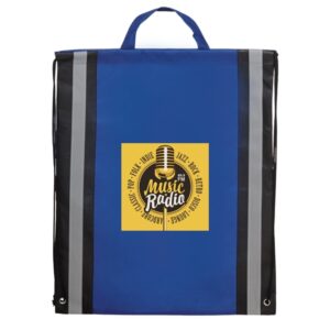 Non-woven Backpack  w/Reflective Safety Stripes - Full Color