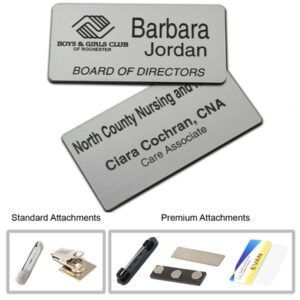 1.5" x 3" Name Badge - Plastic Engraved