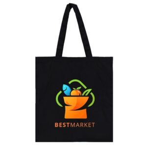 Black Polyester/Cotton Tote