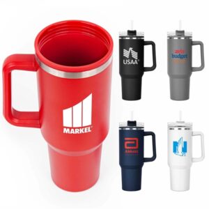 Hippo Lite Mug andamp; Straw Lid with Twist Closure - 40 oz.