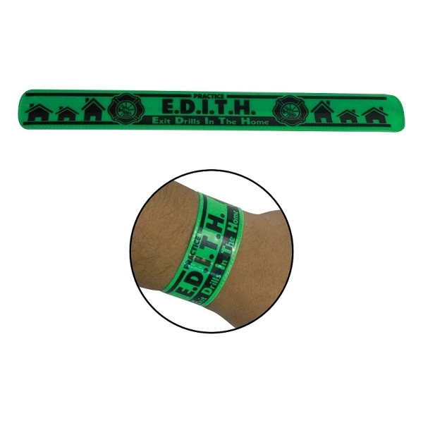 Reflective (Small) Vinyl Slap Bracelet + 1-2 color logo