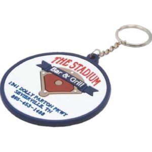 Soft PVC Key Tag 2D; 3.97" - 4.3" diameter