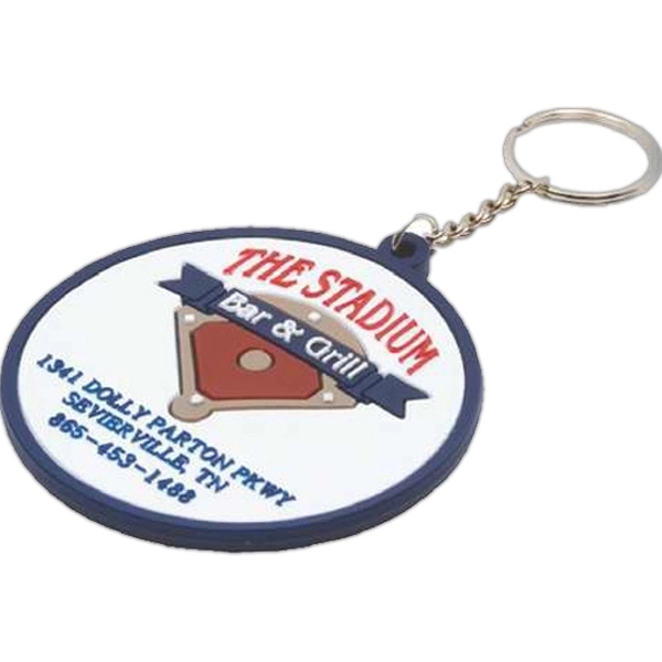 Soft PVC Key Tag 2D; 3.97" - 4.3" diameter
