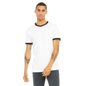 Bella Mens Jersey Short-Sleeve Ringer T-Shirt