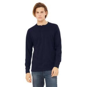 Bella Mens Jersey Long-Sleeve Henley