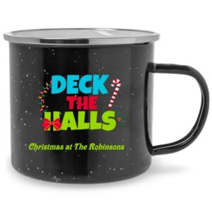 Personalized Deck The Halls Christmas Campfire Mugs