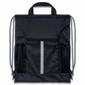 Drawstring Sports Backpack Bags With Bottle Holders