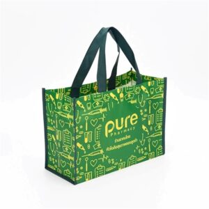 Sublimated PET Non-Woven Tote Bag Gusset -4 Sided 14"x12"x6"