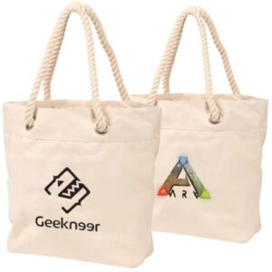 14 oz. Heavy-duty Cotton Canvas Tote Bag w/ Rope Handle