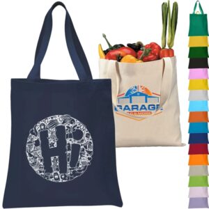 12 oz. 100% Cotton Canvas Tour Tote Bag With Bottom Gusset