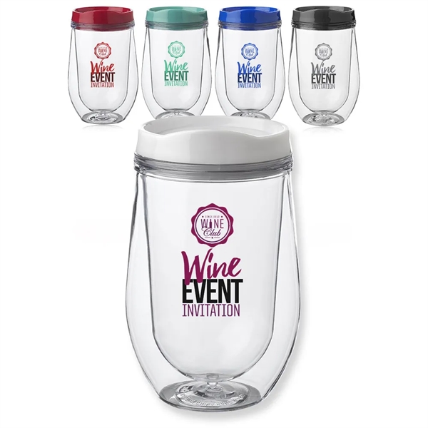 15 oz. Double Wall Acrylic Tumbler w/ Black Top