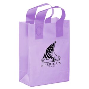 Color Frosted Soft Loop Shopper Bag with Insert - Foil Stamp