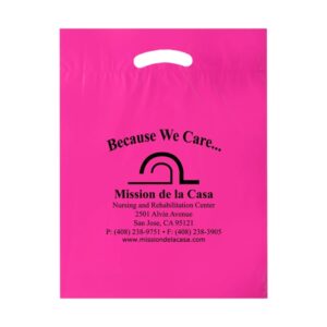 Die Cut Fold-Over Reinforced Plastic Bag - Flexo Ink