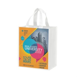 Plant Based Non-Woven Sublimated Tote Bag 8" x 5" x 10"