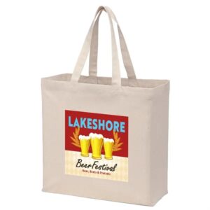Recycled Cotton Canvas Tote Bag - Full Color