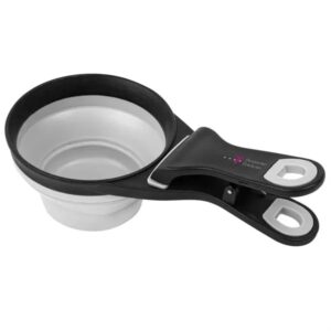 Collapsible Silicone Pet Food Scoop andamp; Bag Clip