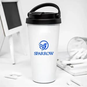17 Oz. Custom Printed Travel Coffee Tumblers With Handle