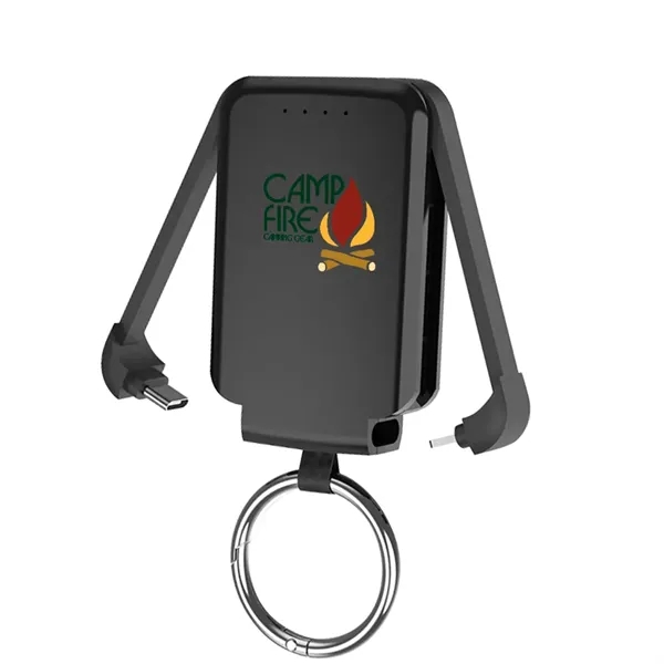 2000mAh Keychain Power Bank with Flashlight