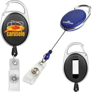 Rock'it 3-Day Oval Carabiner Retractable Badge Reel w/ Belt