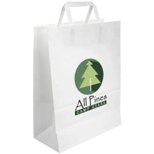 Large FSC Certified White Paper Bag