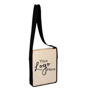 Sling Tote 12" x 15" x 3" Gusset  Bag with Color Handles
