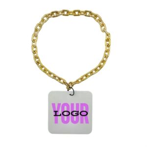 Fan 34" Chain with 8"x8"x0.50" Medal