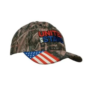 True Timber Camouflage/Woven USA Flag Peak Cap (Domest. Dec)
