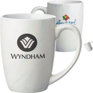 Marble-Glazed 10 oz. Ceramic Coffee Mugs