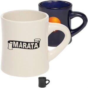 12 oz. Thick curved Ceramic Mugs w/ Custom Logo